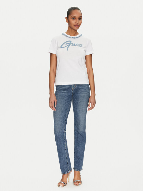 Guess Guess T-krekls W5GI03 I3Z14 Balts Regular Fit