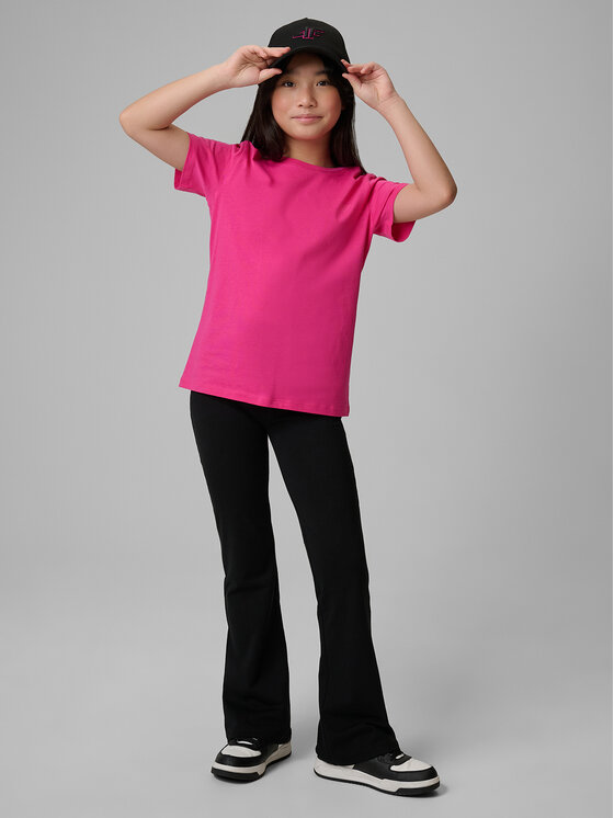 4F 4F Tričko BASIC+ Ružová Regular Fit