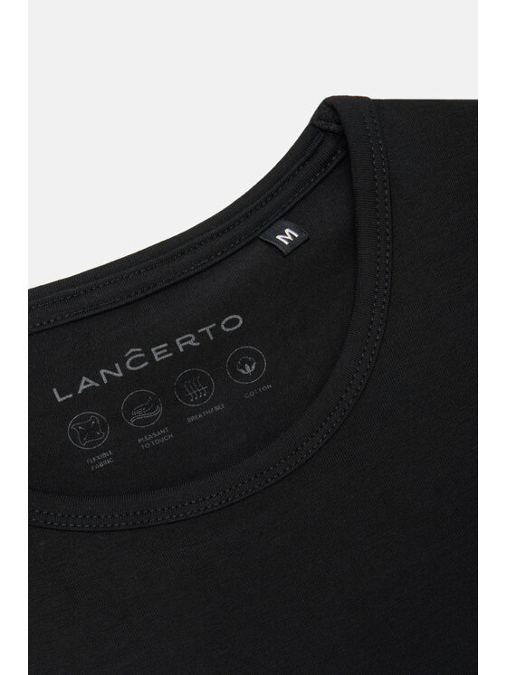 Lancerto Lancerto T-Shirt Ancus TS073124000012 Czarny Regular Fit