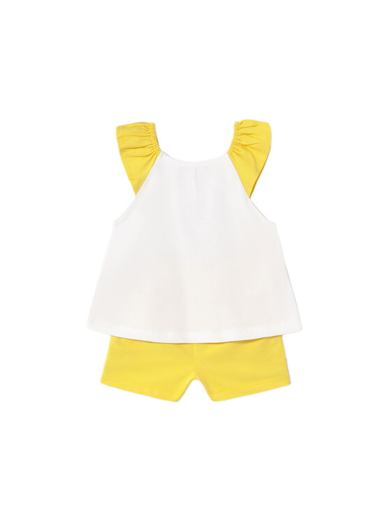 Mayoral Mayoral Set top i pantaloni scurti 1234 Galben Regular Fit