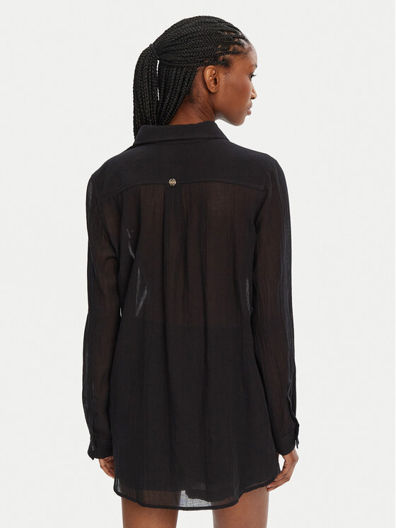 Seafolly Seafolly Camicia Breeze 54795-TO Nero Regular Fit