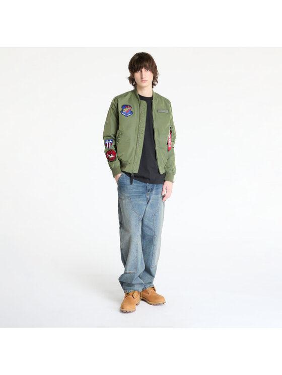 Alpha Industries Alpha Industries Kurtka bomber 156129 Zielony Slim Fit