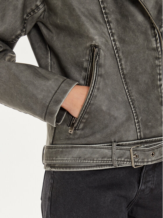 Brave Soul Brave Soul Giacca in similpelle LJK-JOSIANE Nero Regular Fit
