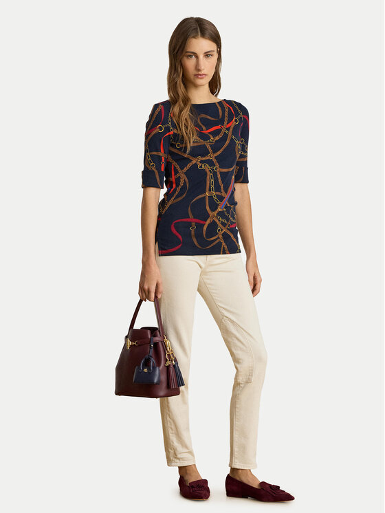 LAUREN RALPH LAUREN LAUREN RALPH LAUREN Blúz 200P03722001 Sötétkék Slim Fit