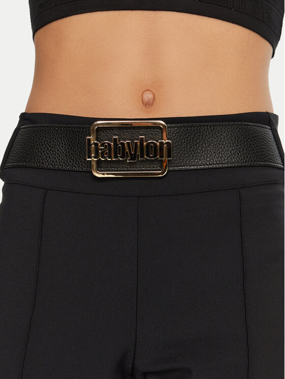 Babylon Babylon Παντελόνι υφασμάτινο MF0616 Μαύρο Regular Fit