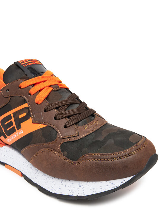 REPLAY REPLAY Sneakersy GMS68 .000.C0096T Brązowy