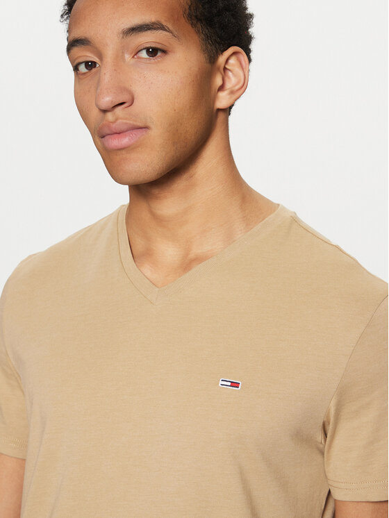 Tommy Jeans Tommy Jeans T-Shirt Jaspe DM0DM20364 Beżowy Slim Fit