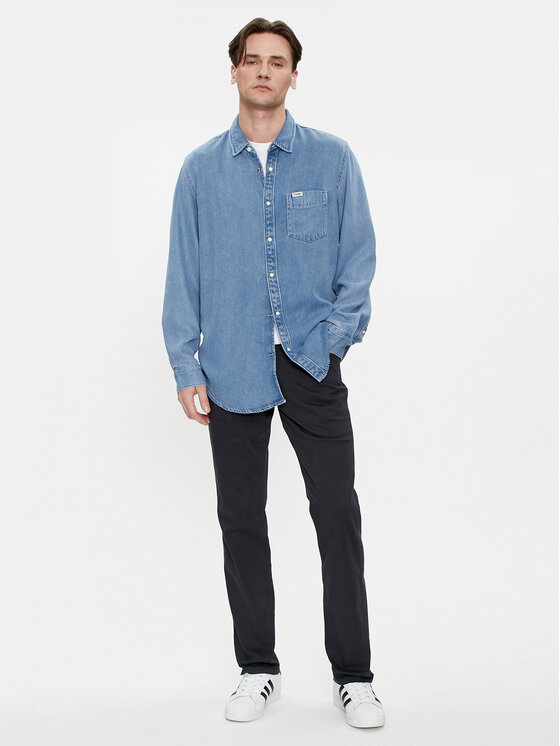Wrangler Wrangler Koszula jeansowa 112350578 Niebieski Regular Fit