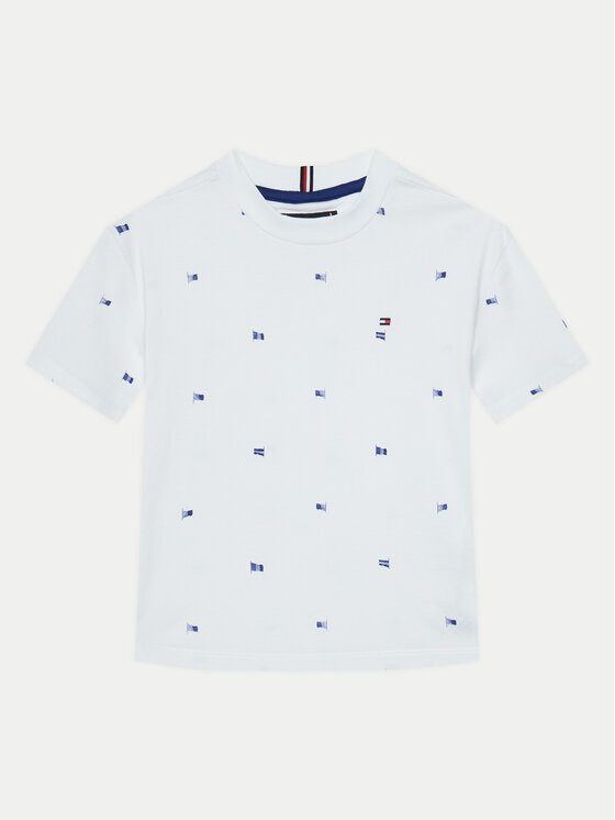 Tommy Hilfiger Tricou KB0KB09353 S Alb Regular Fit