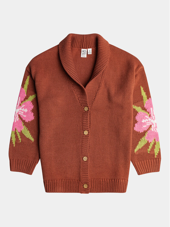 Roxy Roxy Pletena jopica Hand On Heart Swtr ERJSW03584 Oranžna Regular Fit