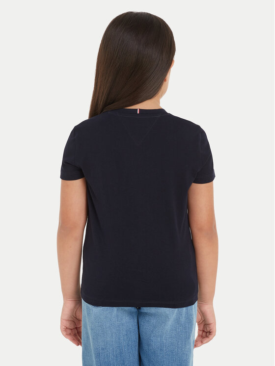 Tommy Hilfiger Tommy Hilfiger T-Shirt KG0KG08007 Granatowy Regular Fit