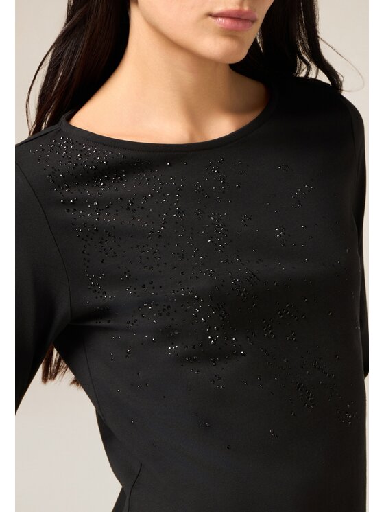 Oltre Oltre T-shirt G056J004605N033 Nero Regular Fit