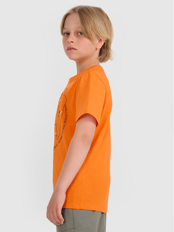 4F 4F T-Shirt URBAN COMMUTER Pomarańczowy Regular Fit