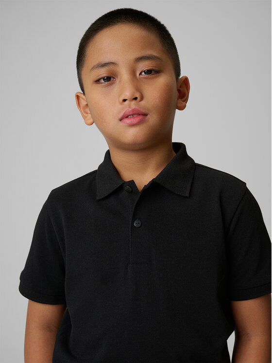 4F 4F Polo BASIC+ Czarny Regular Fit