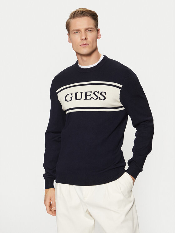 Guess Guess Pulover M5RR13 Z3KK2 Mornarsko modra Regular Fit