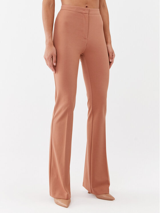 Pinko Hlače Hulka Pantalone 100054 A15M Smeđa Regular Fit