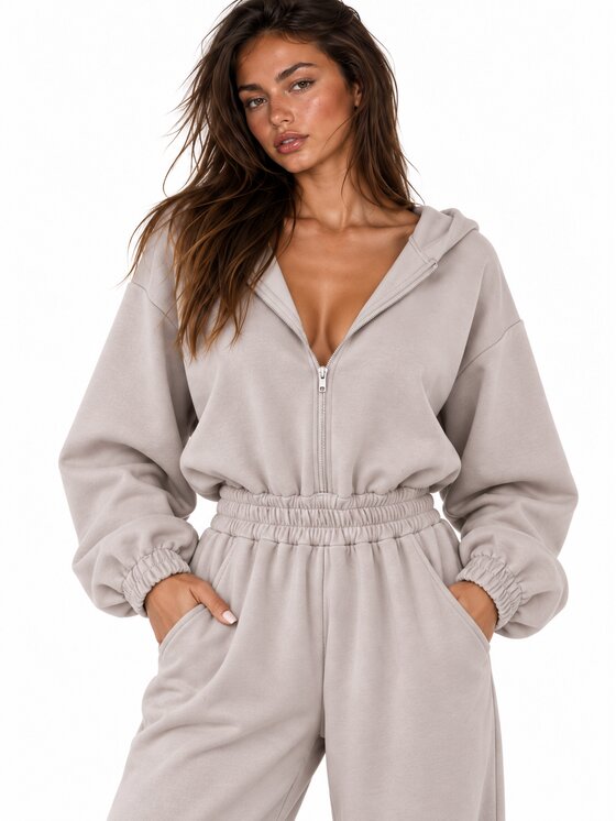 Agatha Studio Agatha Studio Kombinezon A26SS-AB-K06 Beżowy Oversize