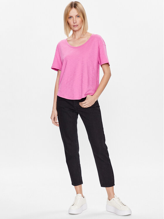 United Colors Of Benetton United Colors Of Benetton Тишърт 3BVXD1033 Розов Relaxed Fit
