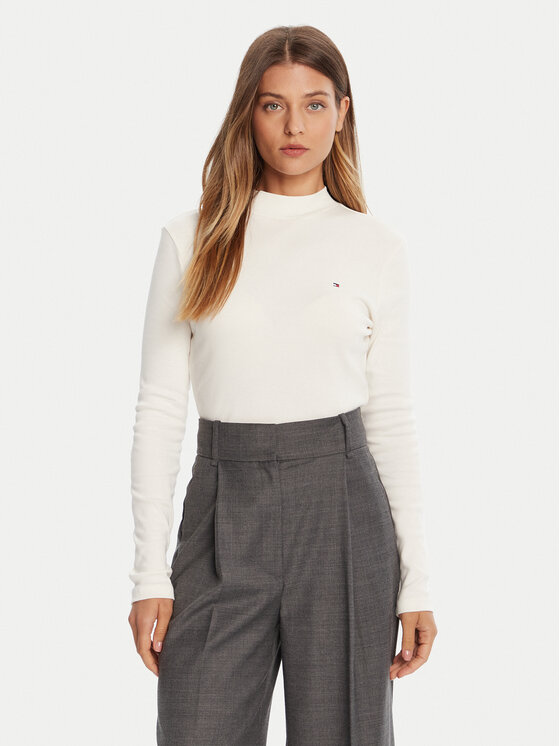 Tommy Hilfiger Tommy Hilfiger Džemper Cody WW0WW47307 Écru Slim Fit