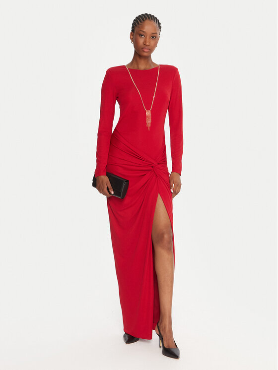 Fracomina Fracomina Abendkleid FQ25WD3006W62601 Dunkelrot Slim Fit