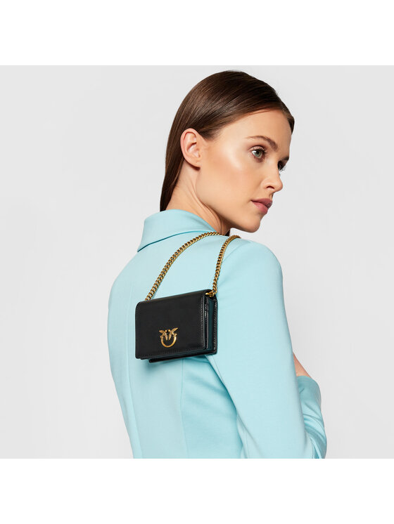 PINKO Pinko Rankinė Jolie Credit Card Holder Simply 2 20211 PLTT 1P225S Y6XT Juoda