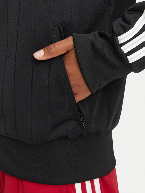 adidas adidas Hanorac Pinstripe Firebird KS6786 Negru Loose Fit