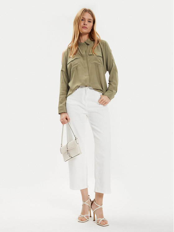 DKNY DKNY Koszula P4DM8X00 Zielony Regular Fit