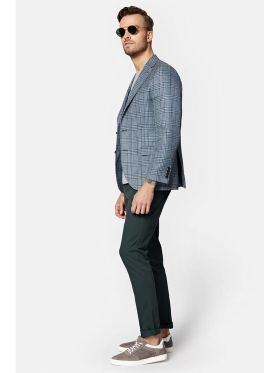 Lancerto Lancerto Marynarka Manresa MA099123000011 Szary Slim Fit