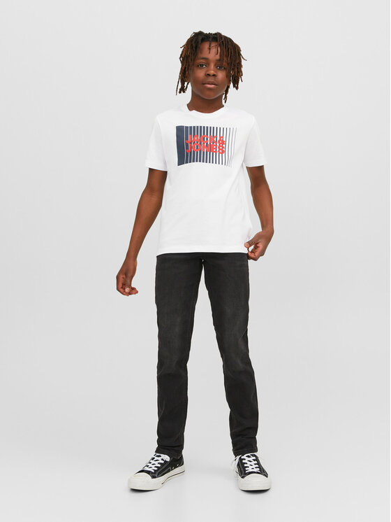 Jack&amp;Jones Junior T-Shirt 12237411 Weiß Regular Fit CN8060