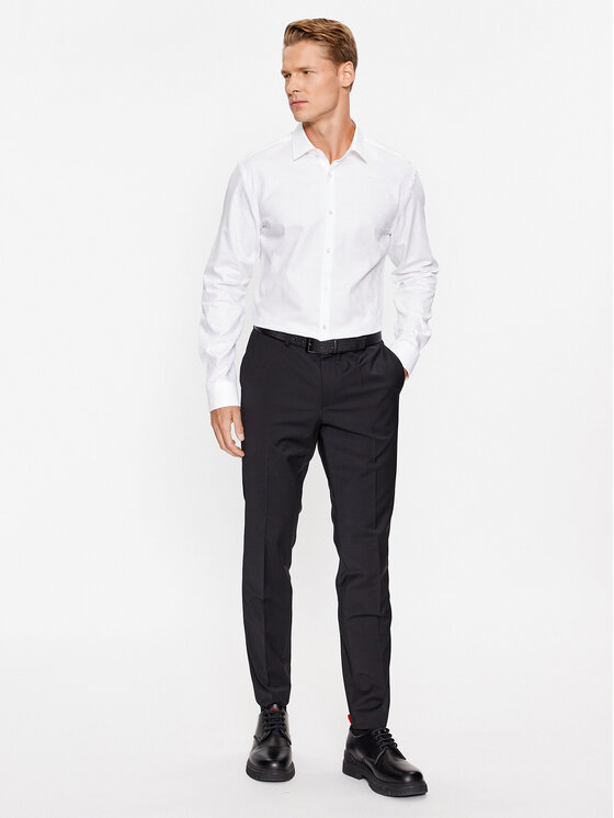HUGO Hugo Риза Kenno 50500965 Бял Slim Fit