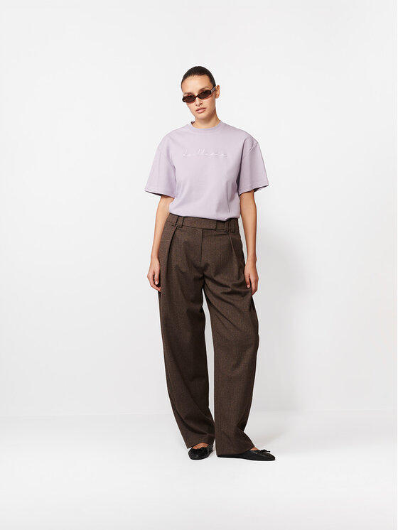 La Mania La Mania Tričko MARLO Fialová Basic Fit