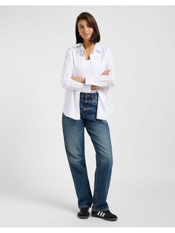 Lee Lee Koszula 112363427 Biały Regular Fit