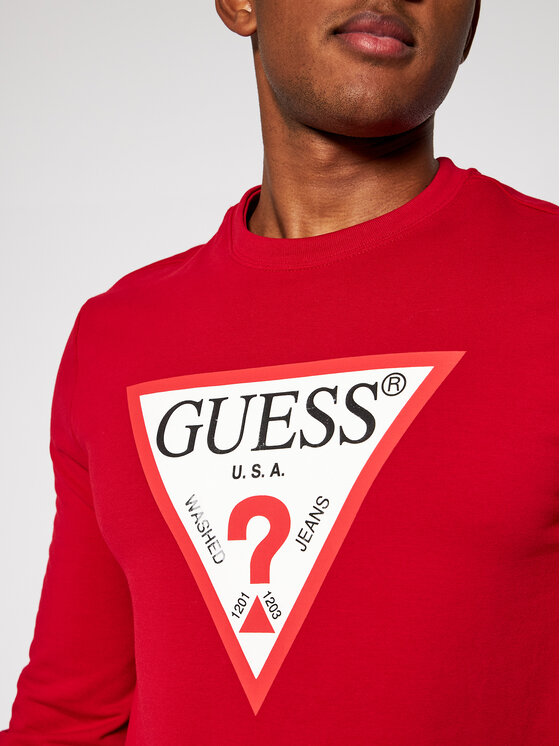 Guess Sweatshirt Audley M0BQ37 K7ON1 Rot Slim Fit • Modivo.de