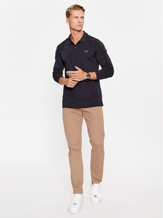 Guess Guess Polo majica M3YP13 KBS60 Črna Slim Fit
