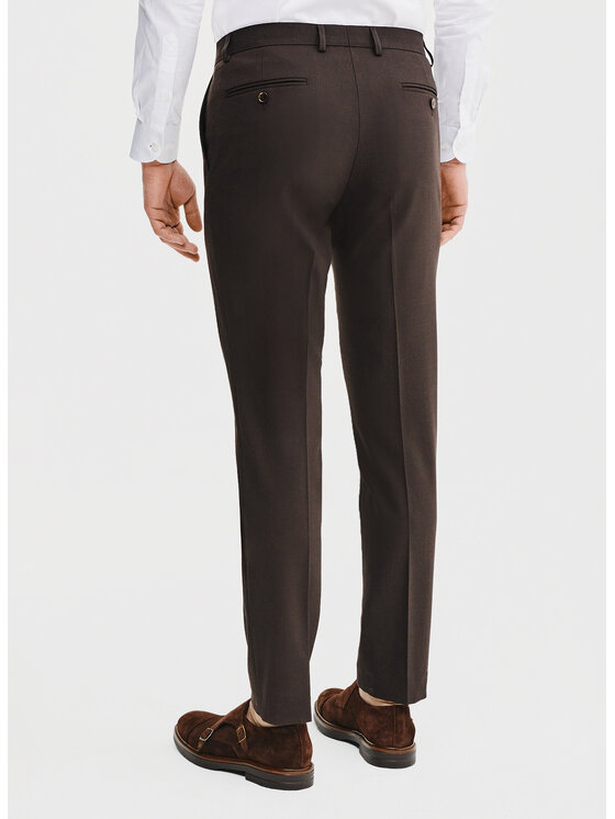 Pako Lorente Pako Lorente Spodnie garniturowe P25SF-6G-004 Brązowy Slim Fit