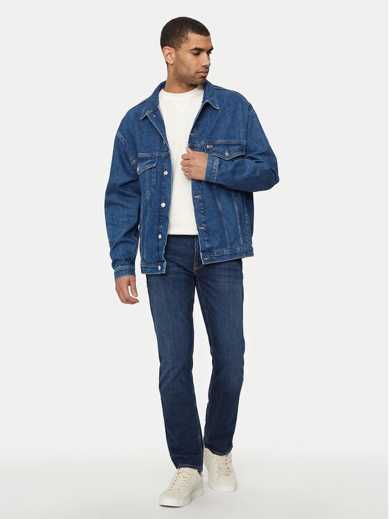 Tommy Jeans Tommy Jeans Traper jakna Aiden DM0DM19366 Plava Oversize