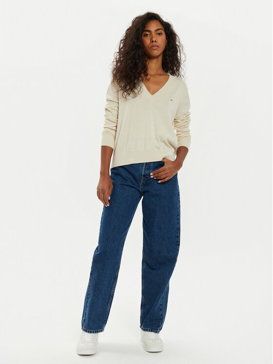 Tommy Jeans Tommy Jeans Džemperis Essential DW0DW18670 Bēšs Regular Fit
