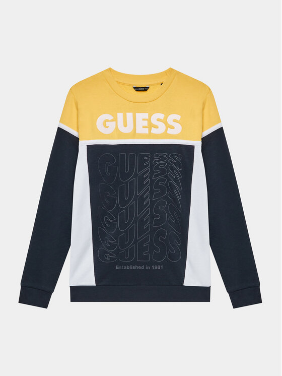 Guess Guess Pulóver N3BQ02 KAX73 Sötétkék Regular Fit