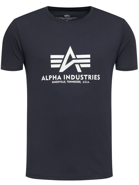 Alpha Industries Alpha Industries Marškinėliai Basic 100501 Tamsiai mėlyna Regular Fit