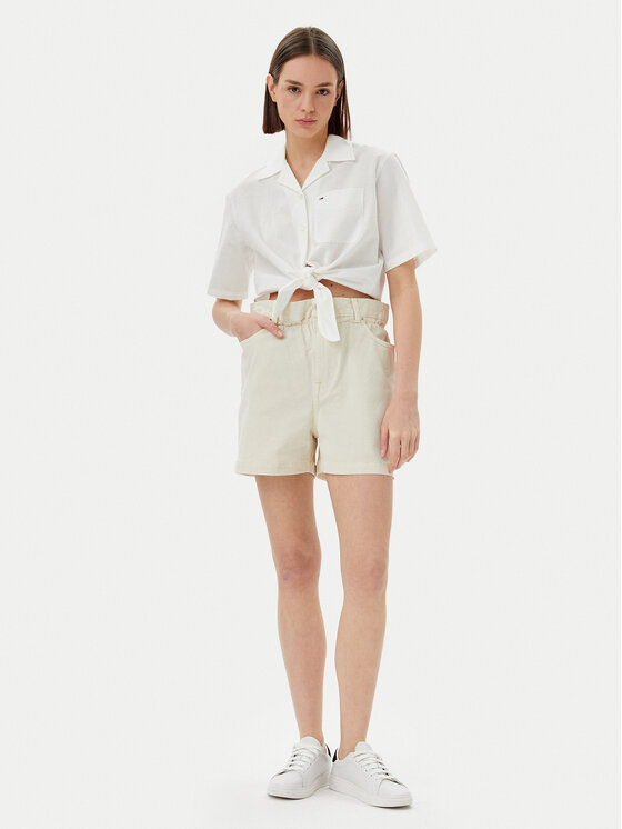 Tommy Jeans Tommy Jeans Stoffshorts DW0DW21656 Beige Regular Fit