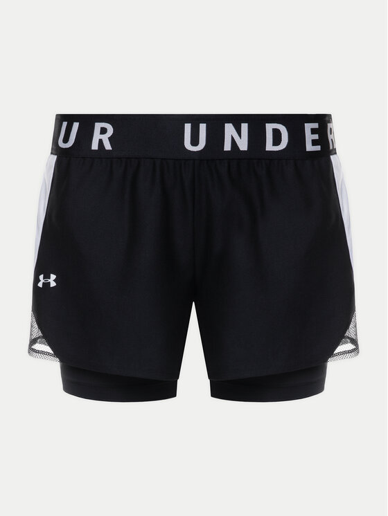 Under Armour Under Armour Športové kraťasy Ua Play Up 2-In-1 1351981 Čierna Loose Fit