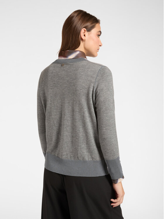 Elena Mirò Elena Mirò Cardigan M407Z000532N023 Grigio Boxy Fit
