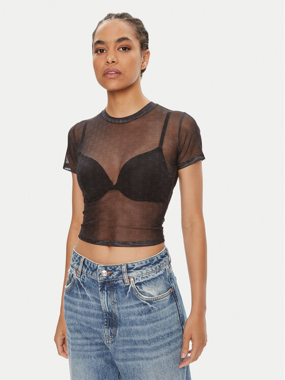 HUGO Hugo Marškinėliai Dadini_B 50510873 Juoda Slim Fit