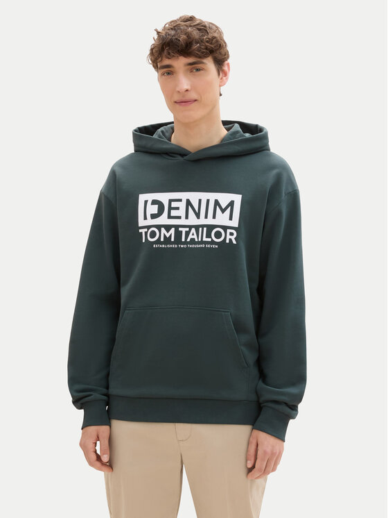 Tom Tailor Denim Mikina 1041482 Zelená Regular Fit