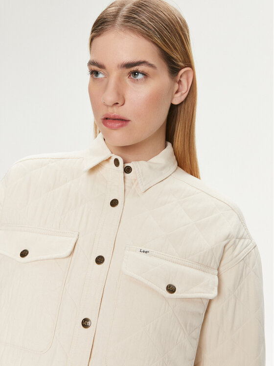 Lee Lee Demisezoninė striukė 112351125 Écru Relaxed Fit