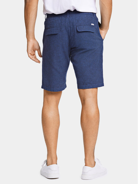 Lindbergh Lindbergh Šortky z materiálu 30-508003 Tmavomodrá Relaxed Fit