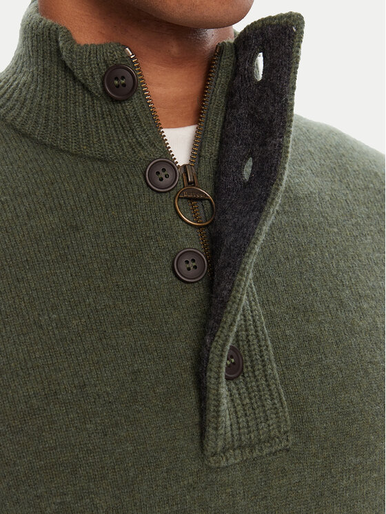 Barbour Barbour Пуловер Patch Half Zip MKN0585OL51 Зелен Regular Fit