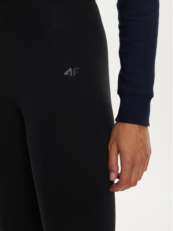 4F 4F Leggings 4FWMM00TTIGF195 Crna Slim Fit