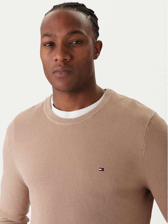 Tommy Hilfiger Tommy Hilfiger Sveter Essential MW0MW36347 Béžová Regular Fit