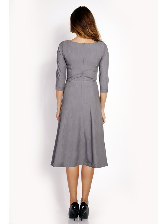 Awama Awama Abito da cocktail L014 Grigio Basic Fit